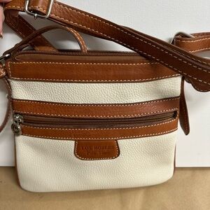 Cream & Brown Crossbody Bag